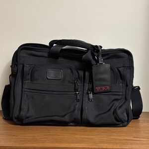 TUMI Black Ballistic Nylon Briefcase